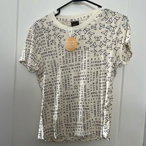 Laila Ali Powerful Like A Lady Shirt in Cream 🆕